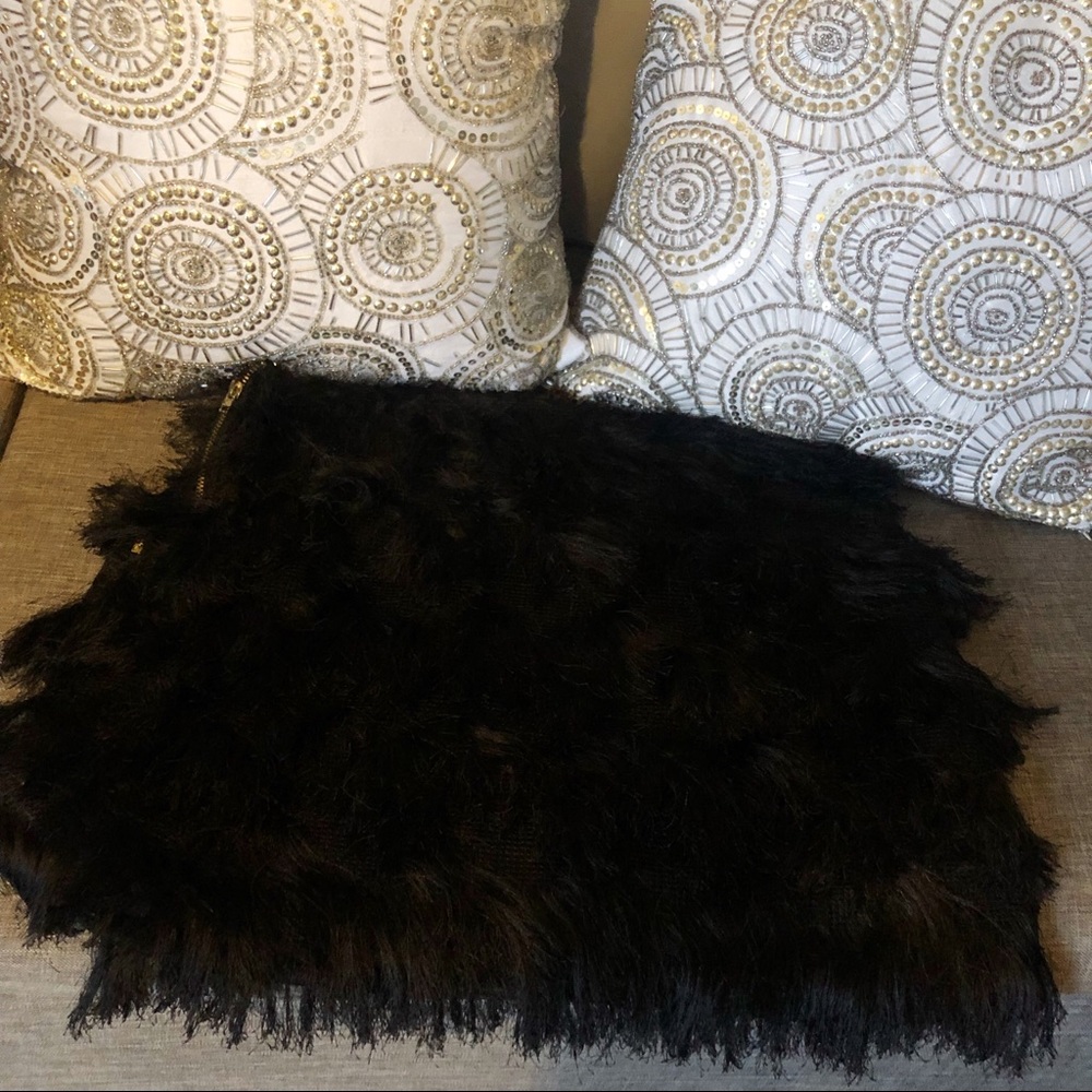 H&M Black Fringe Skirt Size Medium